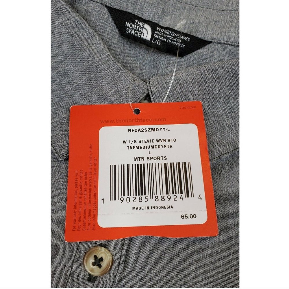The North Face Long Sleeve Stevie Woven Shirt Women's Large - Picture 3 of 5